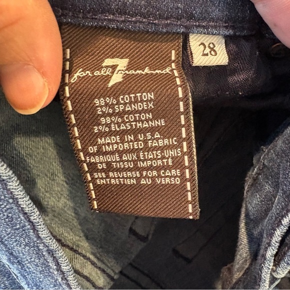 7 For All Mankind Relaxed Skinny Blue Denim Jeans Wmn’s Sz 28 - Picture 8 of 11